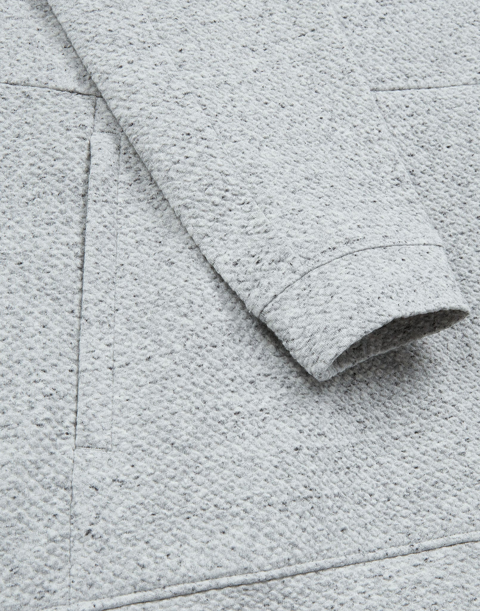 Textured Hoodie in Heather Grey