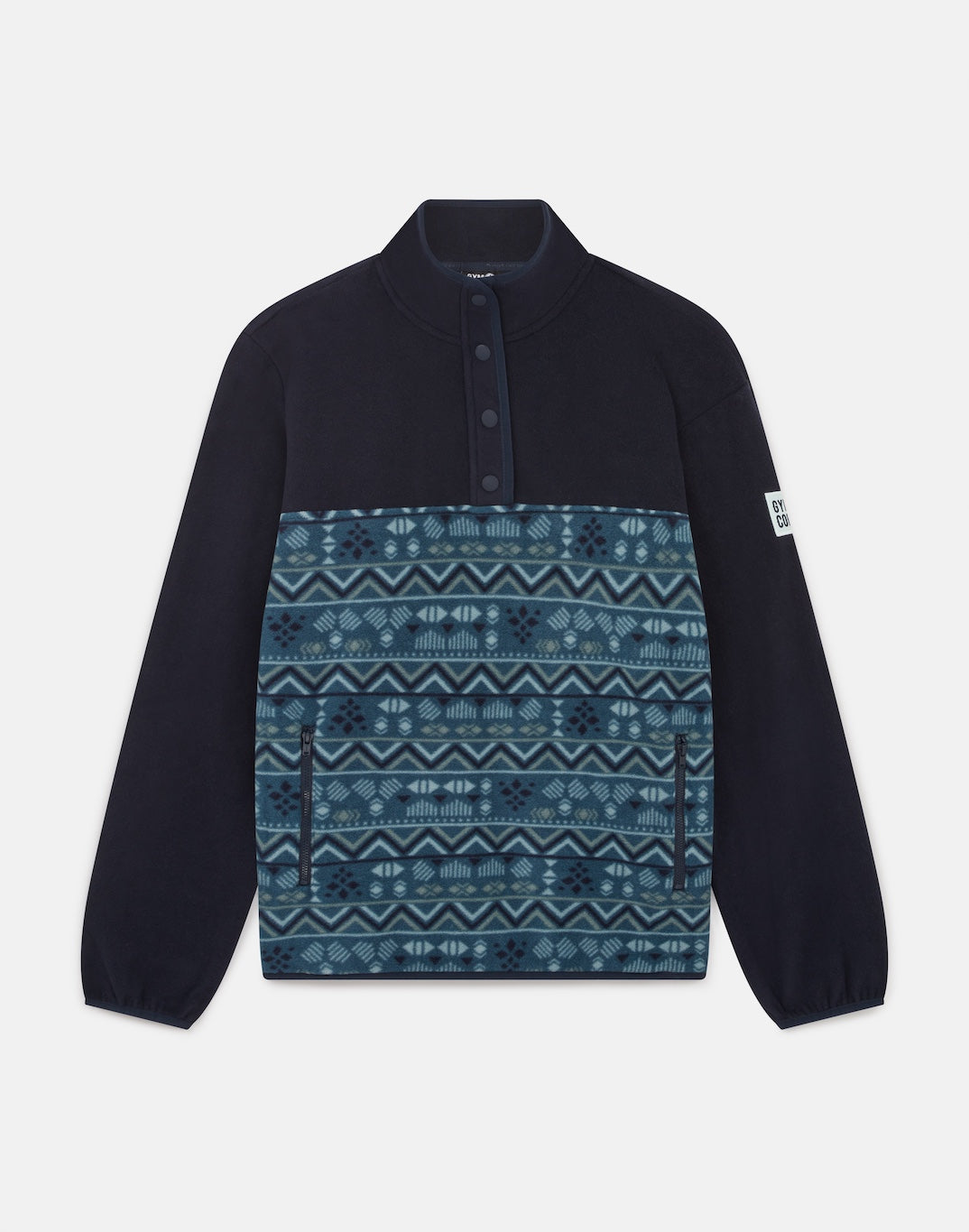 Half Snap Polar Fleece in Aztec Print