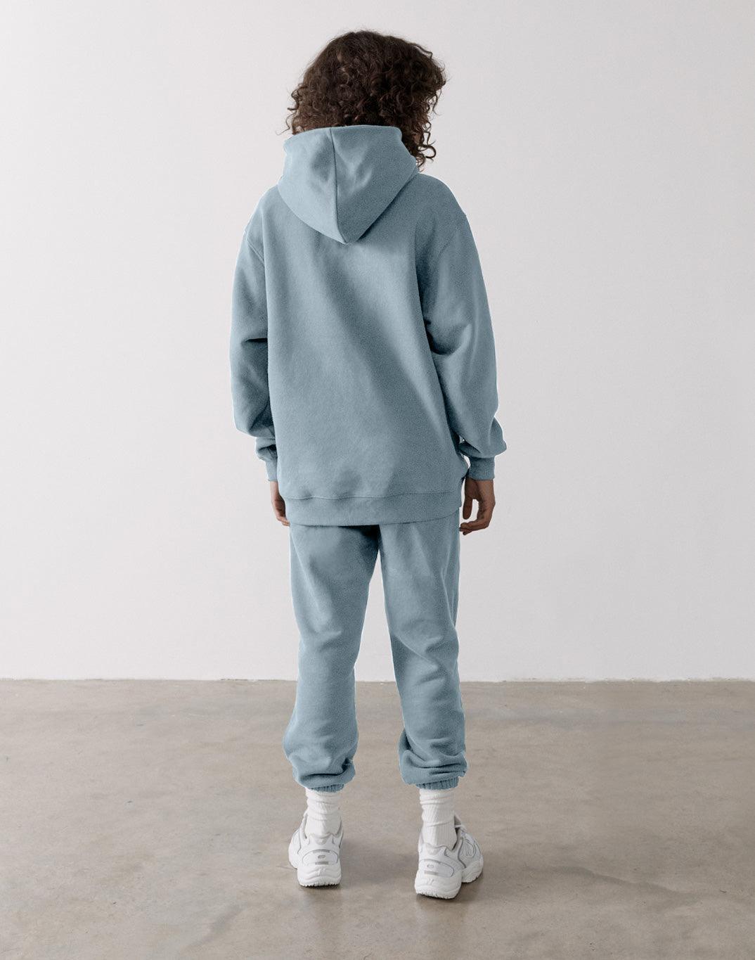 The Oversized Zip Hoodie in Chalk Blue - Hoodies - Gym+Coffee IE