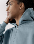 The Oversized Zip Hoodie in Chalk Blue - Hoodies - Gym+Coffee IE