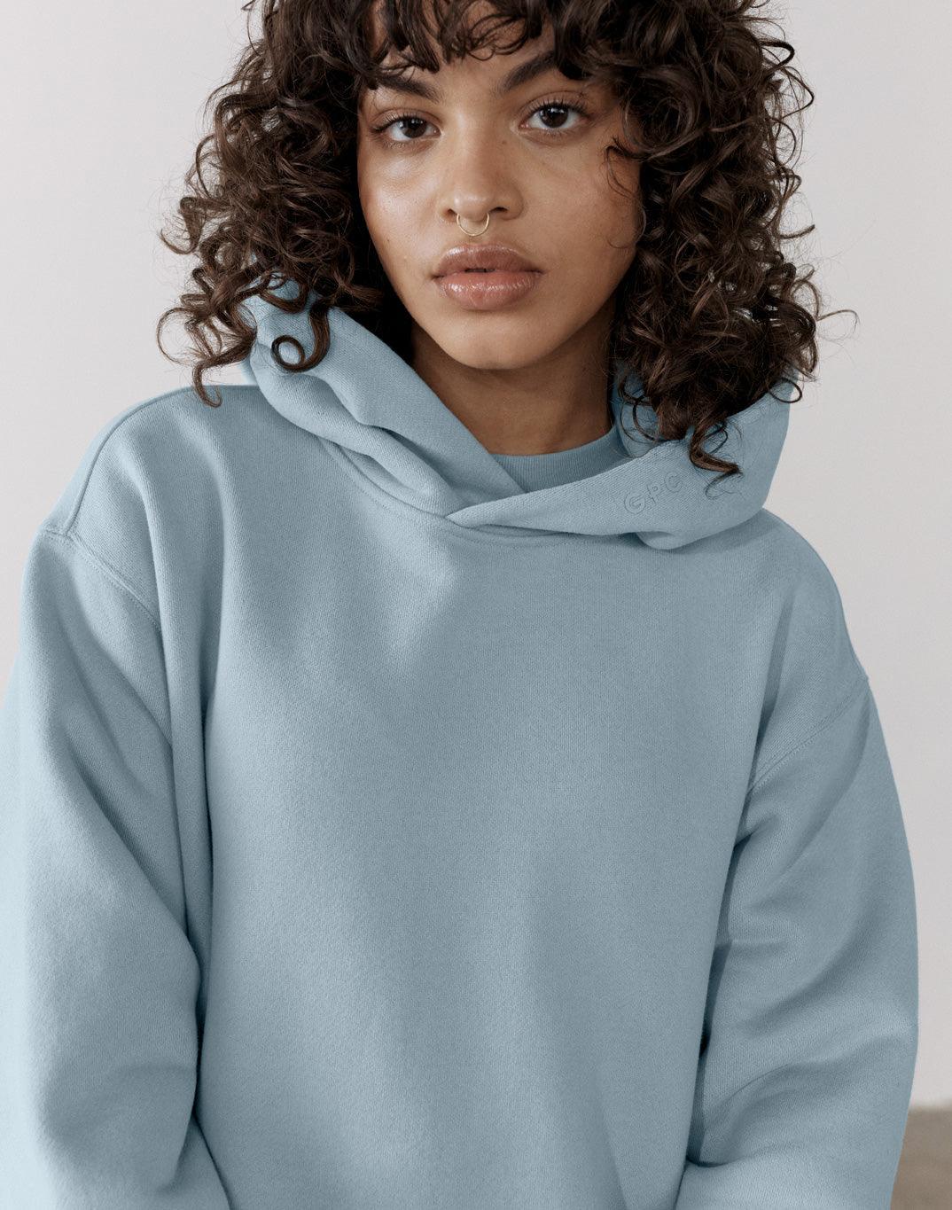 The Oversized Pullover Hoodie in Chalk Blue - Hoodies - Gym+Coffee IE