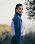 Half Zip Crop Polar Fleece in Lilac - Fleeces - Gym+Coffee IE