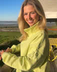 Snap Collar Sierra Sweatshirt in Lime Sorbet