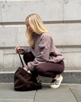 Snap Collar Sierra Sweatshirt in Pebble