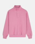 Snap Collar Sierra Sweatshirt in Pink Velvet