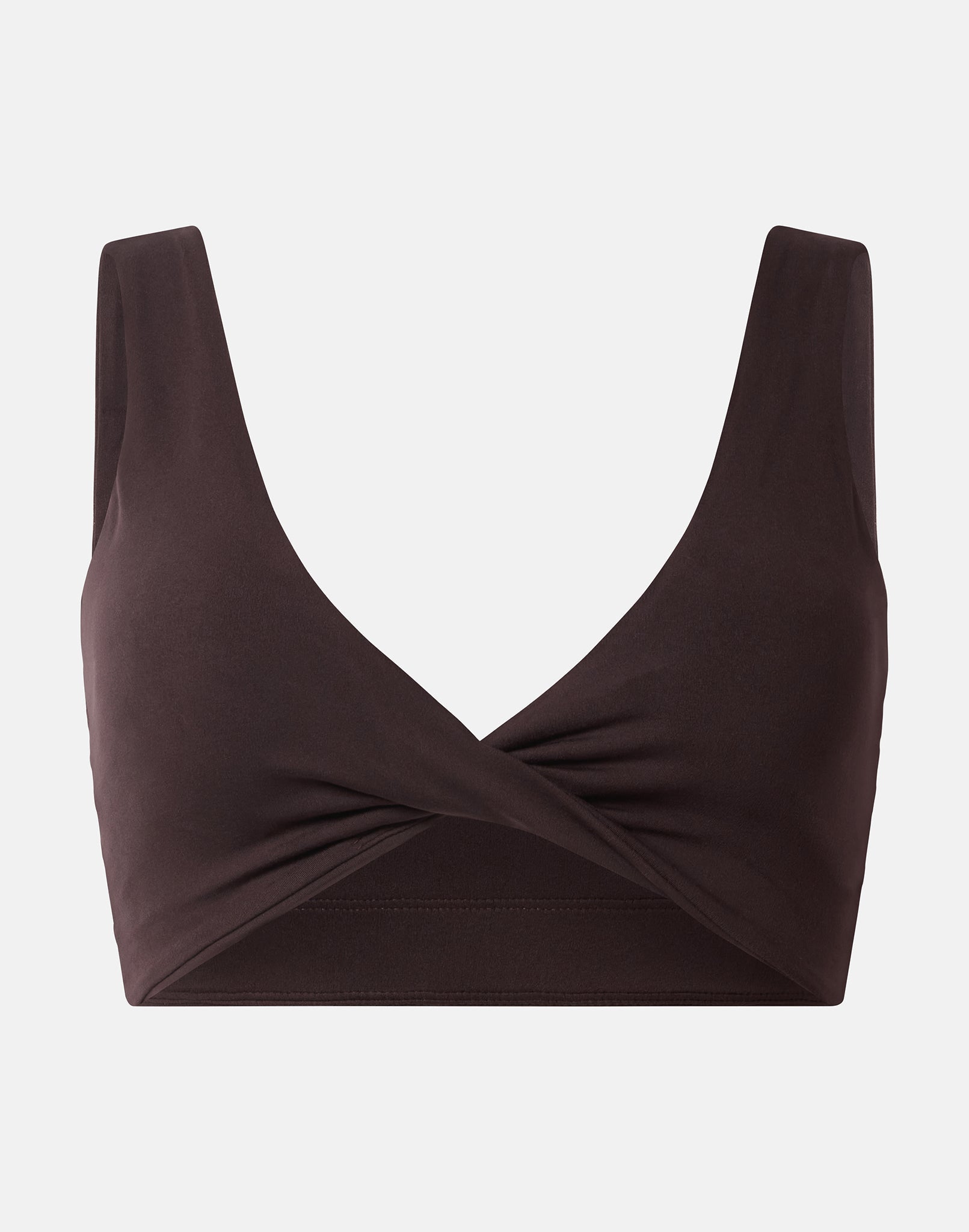 Soft-Motion Twist Bra in Mocha Bean