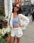 Daily Zip Hoodie in Warm White