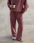 Wide Leg Jogger in Terra Rose