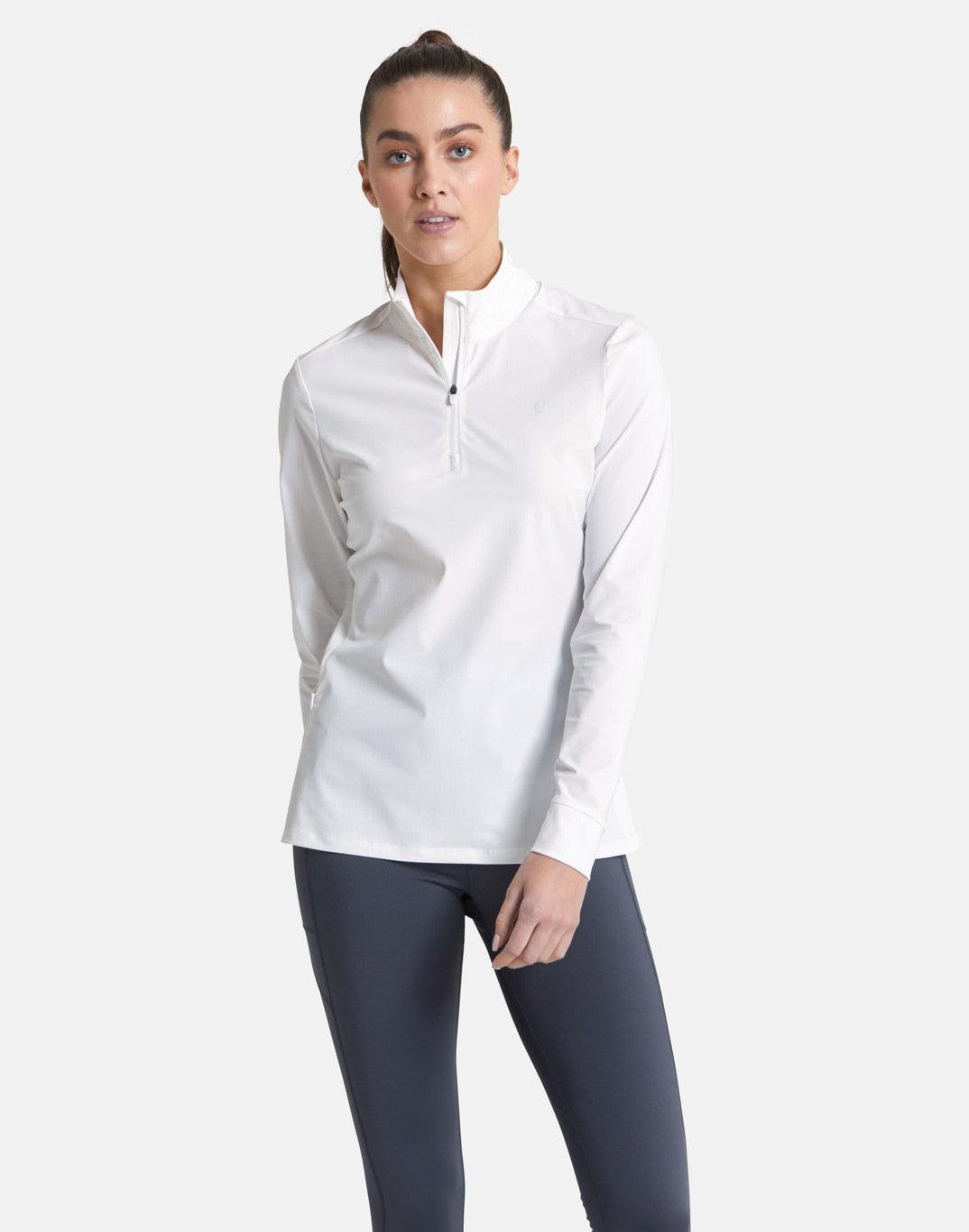 Adaptive 1/2 Zip in Striker White - Midlayer - Gym+Coffee IE