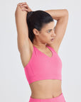 All-In V-Neck Bra in Flash Pink - Bras - Gym+Coffee IE