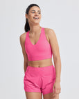 All-In V-Neck Bra in Flash Pink - Bras - Gym+Coffee IE