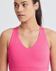 All-In V-Neck Bra in Flash Pink - Bras - Gym+Coffee IE