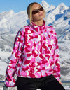 Snap Polar Fleece in Pink Pop Print