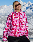 Snap Polar Fleece in Pink Pop Print