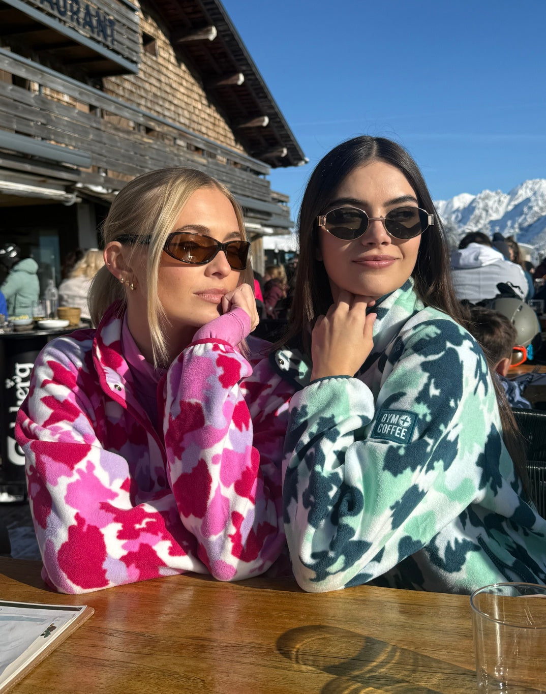 Snap Polar Fleece in Pink Pop Print