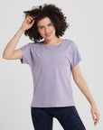 Breathe Open Back Tee in Lilac - T-Shirts - Gym+Coffee IE