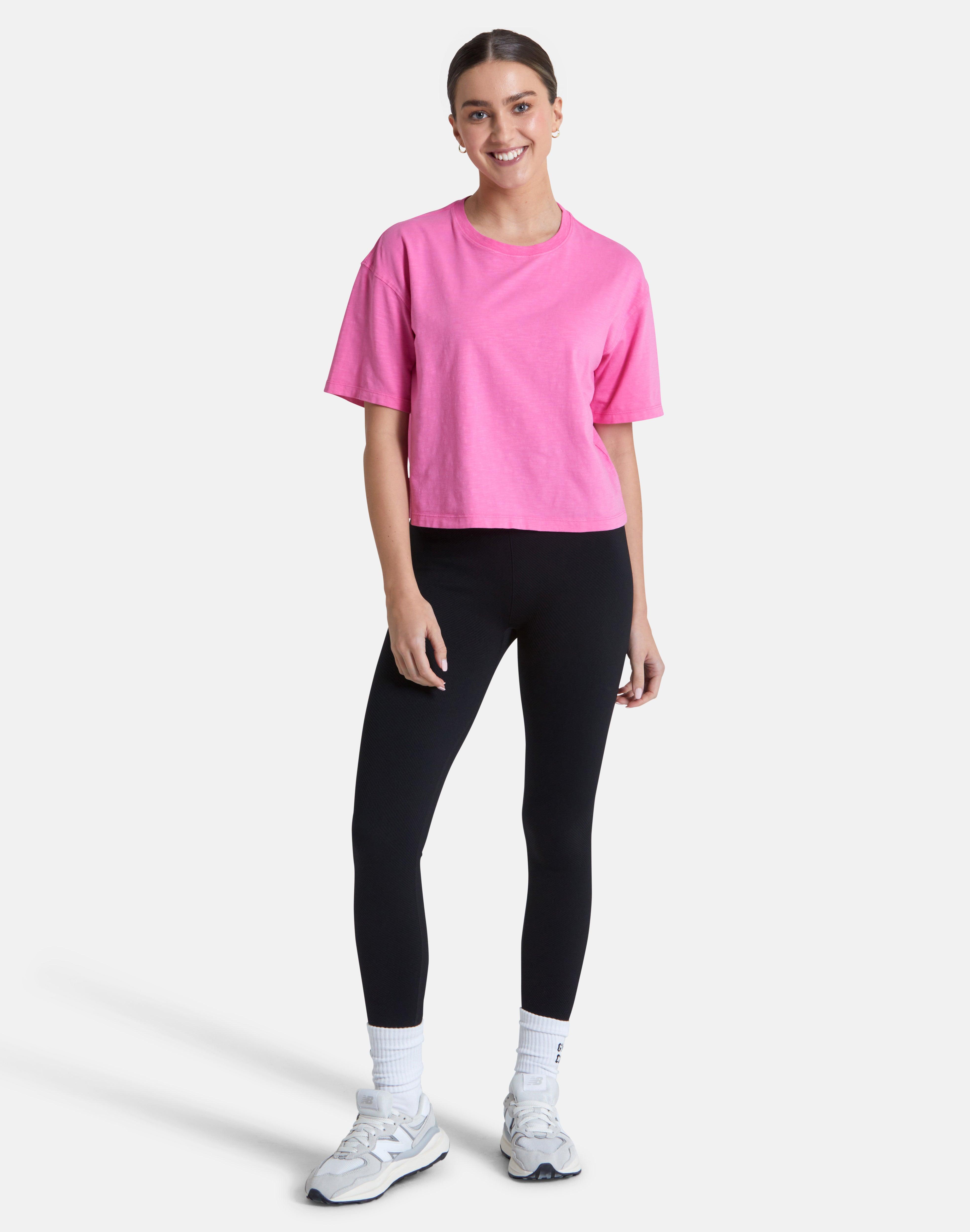 Essential Crop Tee In Empower Pink - T-Shirts - Gym+Coffee IE