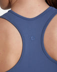 Lotus Chevron Bra in Thunder Blue - Bras - Gym+Coffee IE