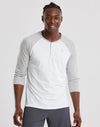 Henley Tee in Grey Marl