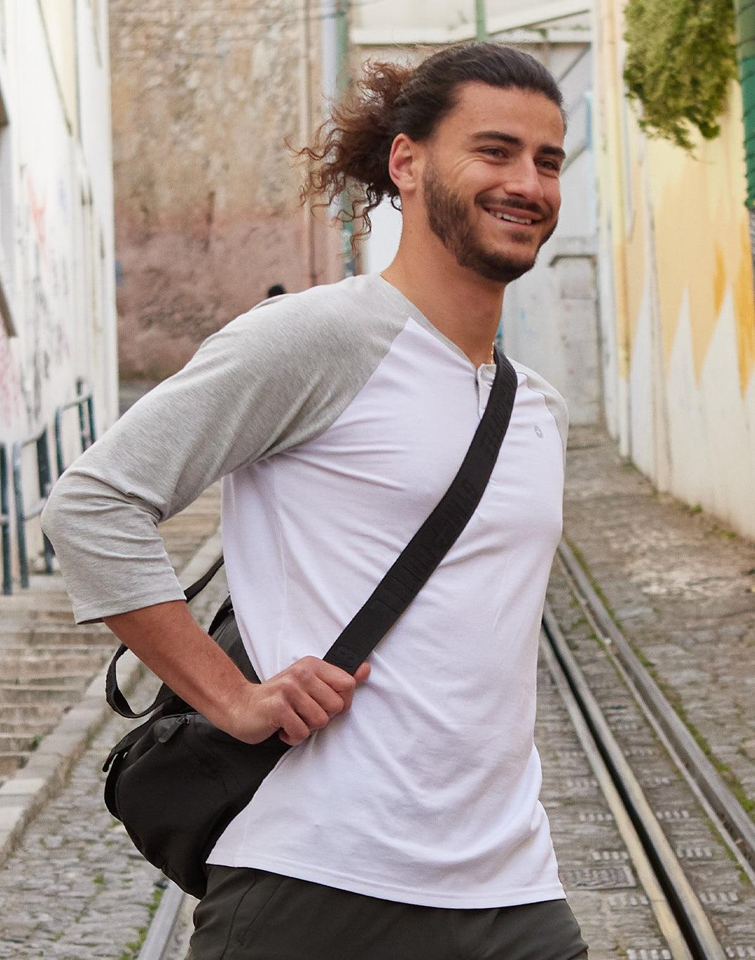 Henley Tee in Grey Marl - T-Shirts - Gym+Coffee IE