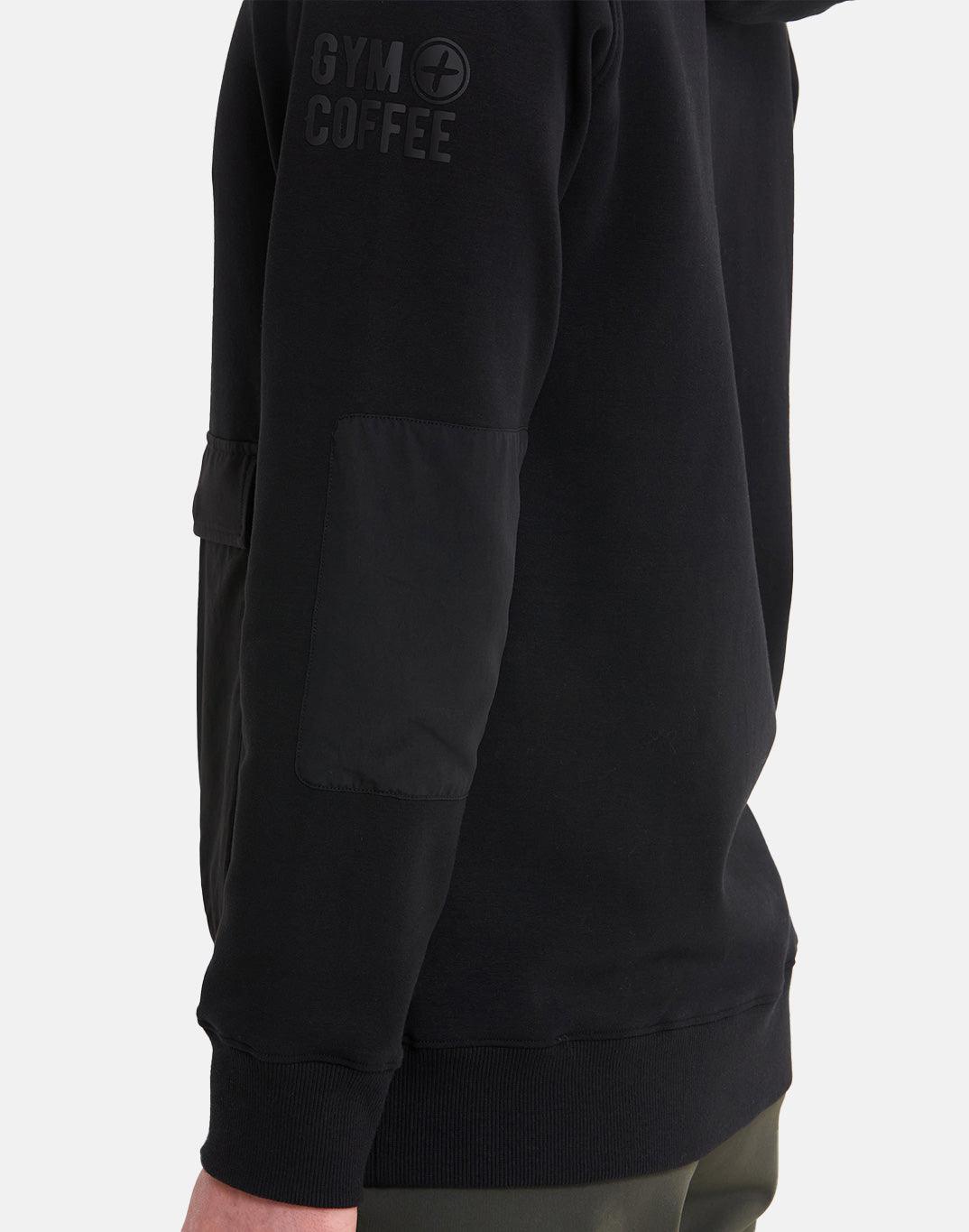 Horizon Half Zip Hoodie in Black - Hoodies - Gym+Coffee IE