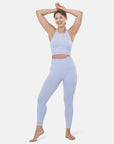 Lotus Rib Knit Legging in Lilac - Leggings - Gym+Coffee IE