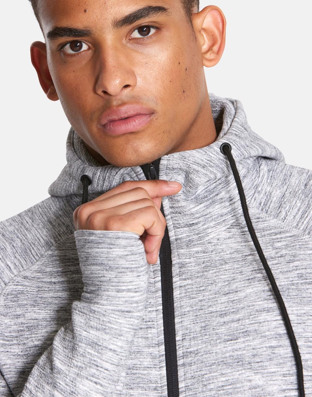 Mens Grey Fleck Hoodie - Hoodies - Gym+Coffee IE