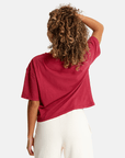 Olea Crop Tee in Rhubarb Red - T-Shirts - Gym+Coffee IE