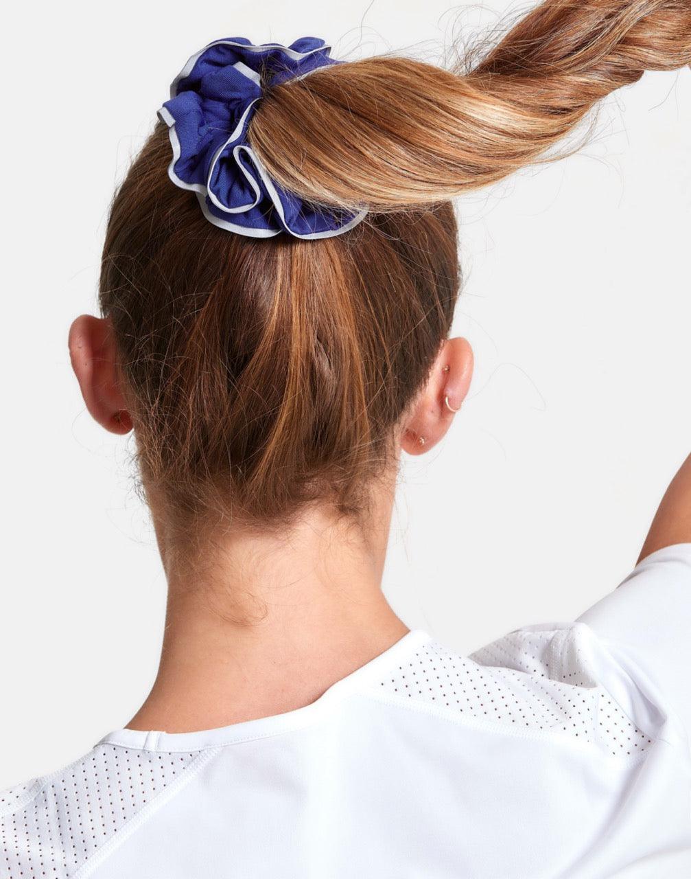 Reflective Scrunchie in Earth Blue - Headwear - Gym+Coffee IE