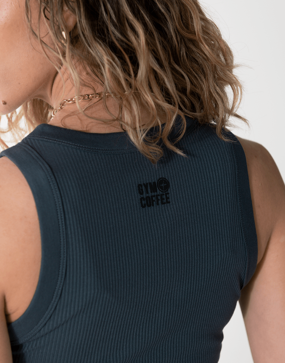 Ribbed Crop Vest in Orbit - Tanks - Gym+Coffee IE