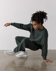 The Oversized Crew in Earth Green - Sweatshirts - Gym+Coffee IE