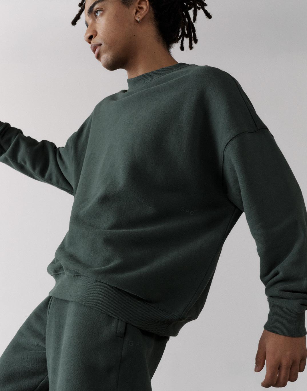 The Oversized Crew in Earth Green - Sweatshirts - Gym+Coffee IE