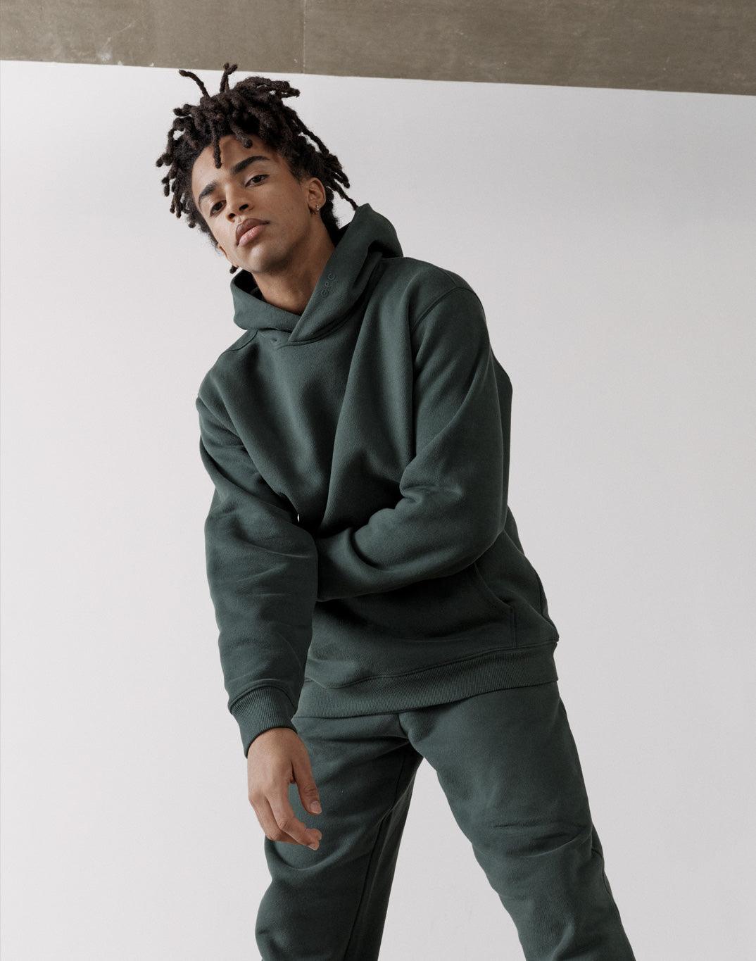 The Oversized Pullover Hoodie in Earth Green - Hoodies - Gym+Coffee IE