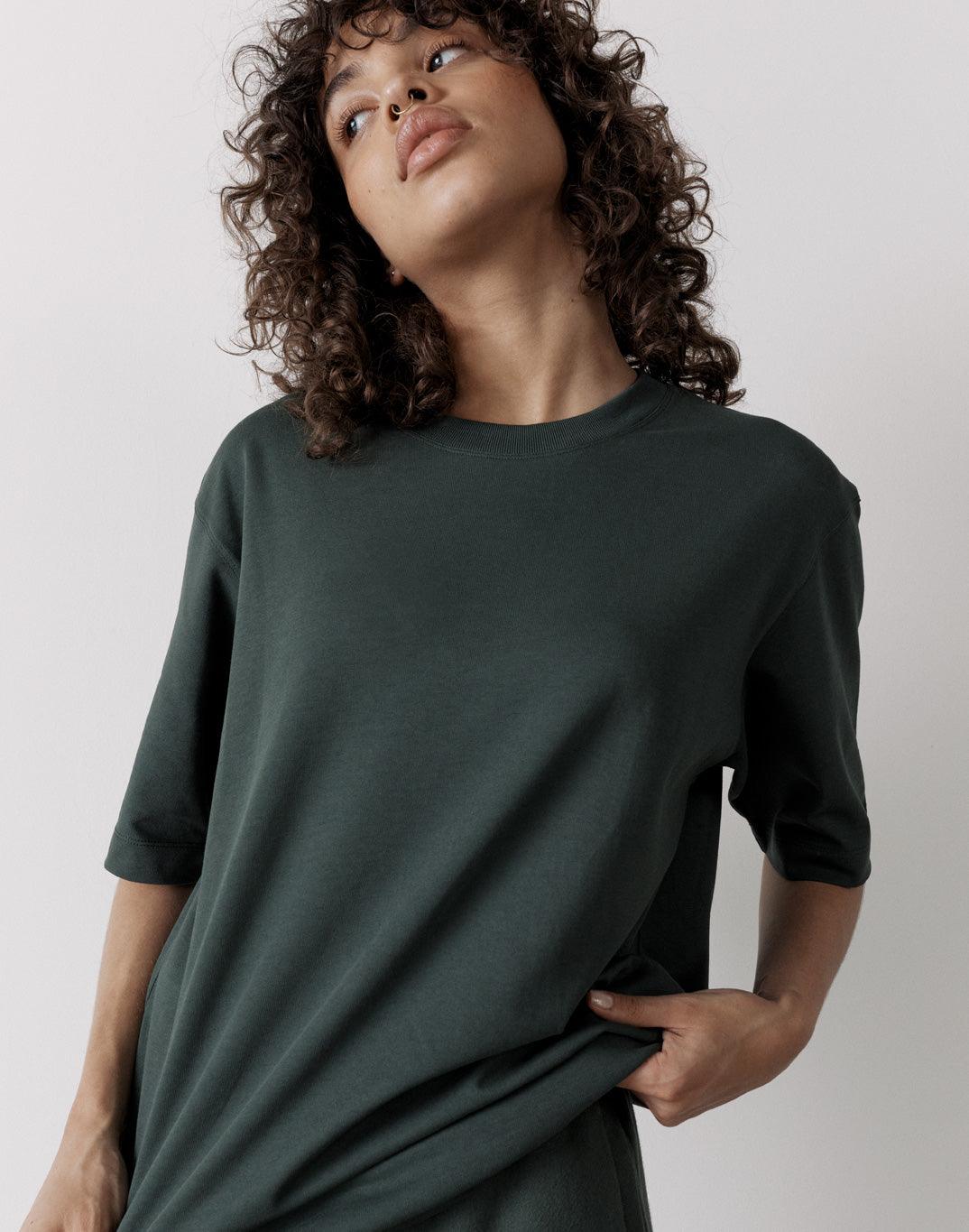 The Oversized Tee in Earth Green - T-Shirts - Gym+Coffee IE