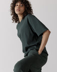 The Oversized Tee in Earth Green - T-Shirts - Gym+Coffee IE