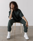 The Oversized Tee in Earth Green - T-Shirts - Gym+Coffee IE