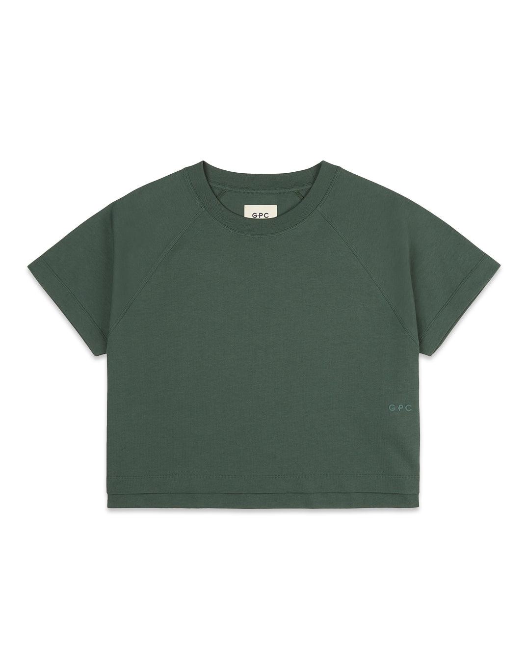 The Womens Crop Tee in Earth Green - T-Shirts - Gym+Coffee IE