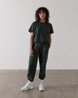 The Womens Crop Tee in Earth Green - T-Shirts - Gym+Coffee IE