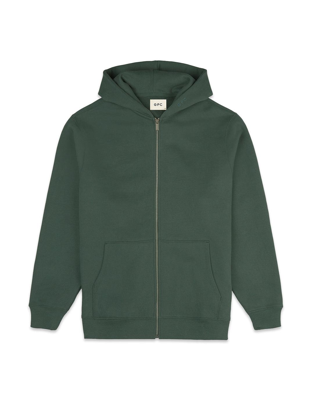 The Oversized Zip Hoodie in Earth Green - Hoodies - Gym+Coffee IE