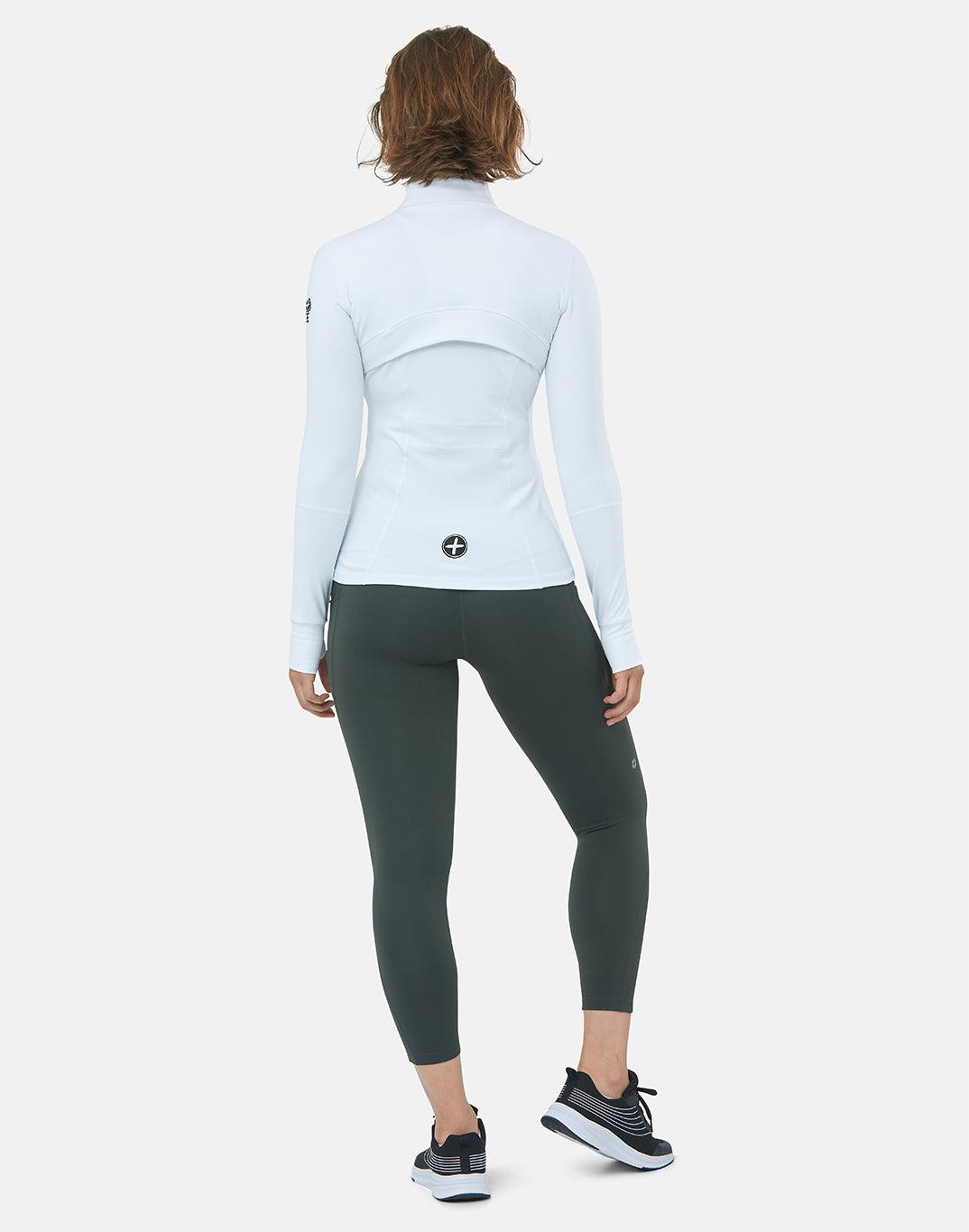Upside Zip 2.0 in White - Mid Layer - Gym+Coffee IE